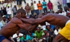 Competitors fight at an annual event held in Port-au-Prince, Haiti