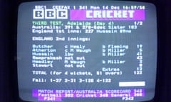 Ceefax cricket scores