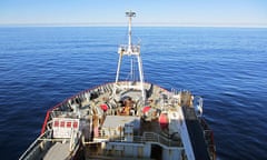 View of the ocean from the James Clark Ross survey ship