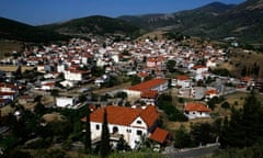 General view of Distomo town in Greece