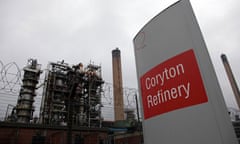 Coryton oil refinery in Essex