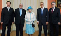 The Queen with four prime minister