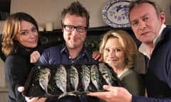 Keeley, Hugh, Felicity and Philip in River Cottage: Three Go Mad