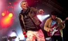 Bez from the Happy Mondays dances on stage