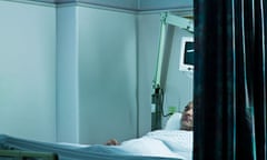 Man in hospital bed