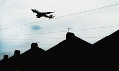 Heathrow plane over west London houses