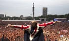 Simon Le Bon of Duran Duran performs in Hyde Park