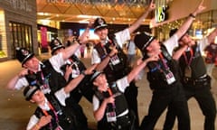 Police strike Usain Bolt pose