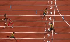 Jamaica's Usain Bolt wins the 200m