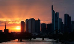 Frankfurt at sunset