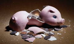 Broken piggy bank