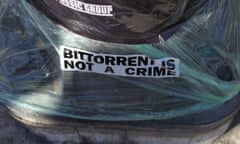 A BitTorrent sticker.