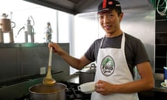 Kelvin Cheung serving food
