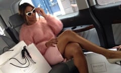 Ciara wears a pink fluffy jumper on Instagram