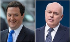 Don't squabble: George Osborne and Iain Duncan Smith.