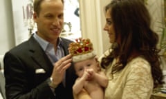 Catherine Duchess of Cambridge and Prince William lookalikes with baby