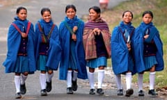 India -  Khasi Girls prepare for Monsoon Season