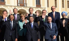 G20 leaders (From LtoR, front row) US Pr