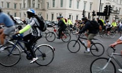 Cyclists at Hyde Park Corner