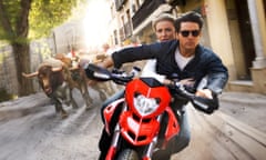 Cameron Diaz, Tom Cruise, some bulls and a motorbike.
