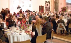 Charlotte Higgins, circled above, at the Samuel Johnson prize dinner