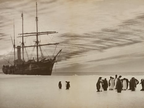 SY Aurora anchored to floe ice off Queen Mary Land 1911-1914