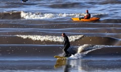 Surfers Enjoy One Of The Best Severn Bore's In Many Years