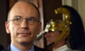 Enrico Letta, under-secretary of the Democratic Party, gives a press conference at the Quirinale presidential palace on April 24, 2013 in Rome.