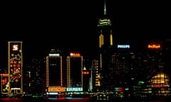 General view of Hong Kong at night