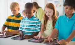 Pupils with tablets