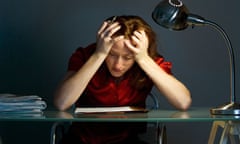 stressed female worker