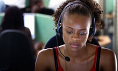 Ndeye Astou Fall, 22, works at a  call centre in Senegal's capital Dakar