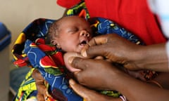 African baby is vaccinated