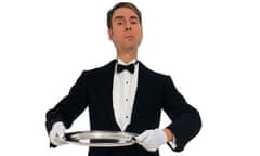 mdg : Waiter holding tray