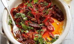 Hugh Fearnley-Whittingstall's stewed red peppers with chorizo