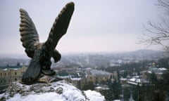 The eagle statue that overlook the southern Russian city of Pyatigorsk