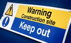 Construction site keep out sign
