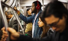 A commuter listens to Beats brand headphones in New York. Photo: Reuters/Lucas Jackson