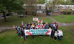 Campaigners and residents of Cressingham Gardens