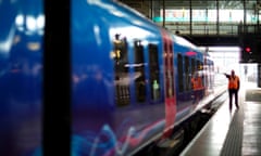 The Transpennine Express service leaves Manchester for Leeds