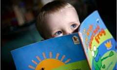 child reading frog