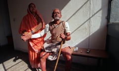 An Indian man waits for leprosy treatment