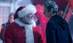 Nick Frost as Santa and Peter Capaldi as the Doctor