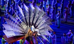 Artists perform at the 2012 London Paralympics opening ceremony