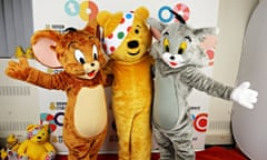 Tom and Jerry join BBC Children In Need's mascot Pudsey backstage at Elstree studios