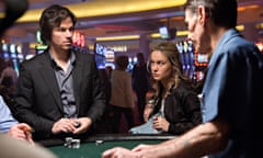 Mark Wahlberg and Brie Larson look tense as the dice are rolled
