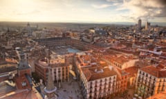 Roof with a view … distant mountains frame the Madrid skyline.