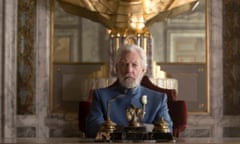 On top … Donald Sutherland in the latest Hunger Games movie.