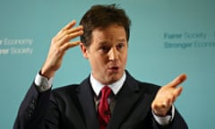 Deputy Prime Minister Nick Clegg speaking during his monthly press conference on 24 November 2014. 