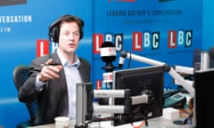 Nick Clegg in his LBC studio. 